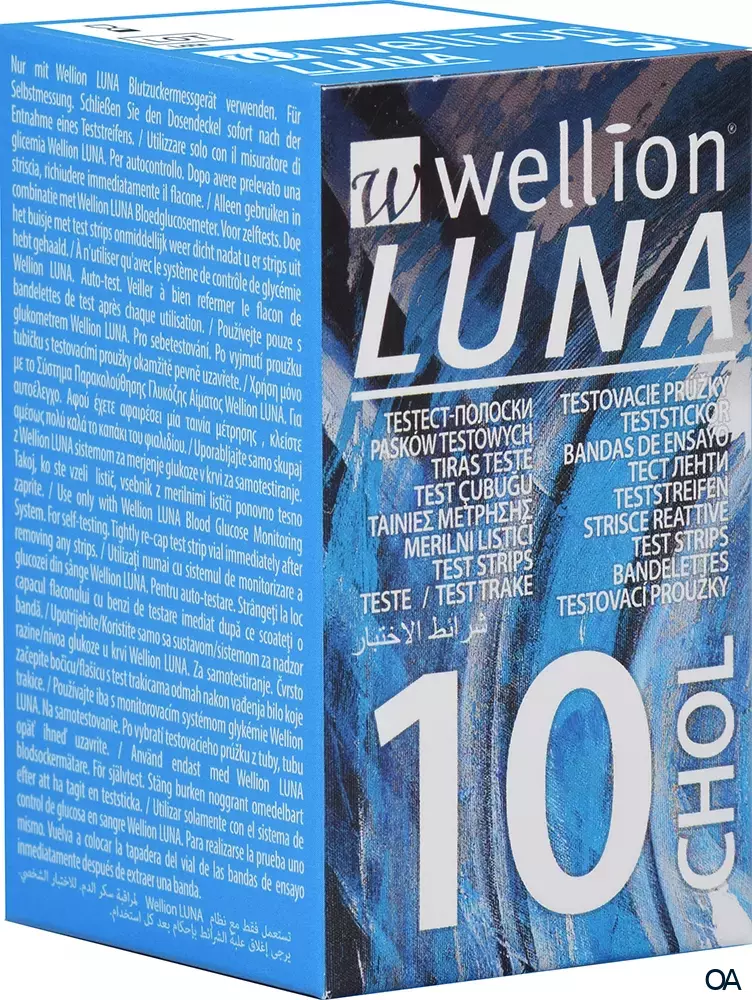 Wellion® LUNA Cholesterin Teststreifen CHOL