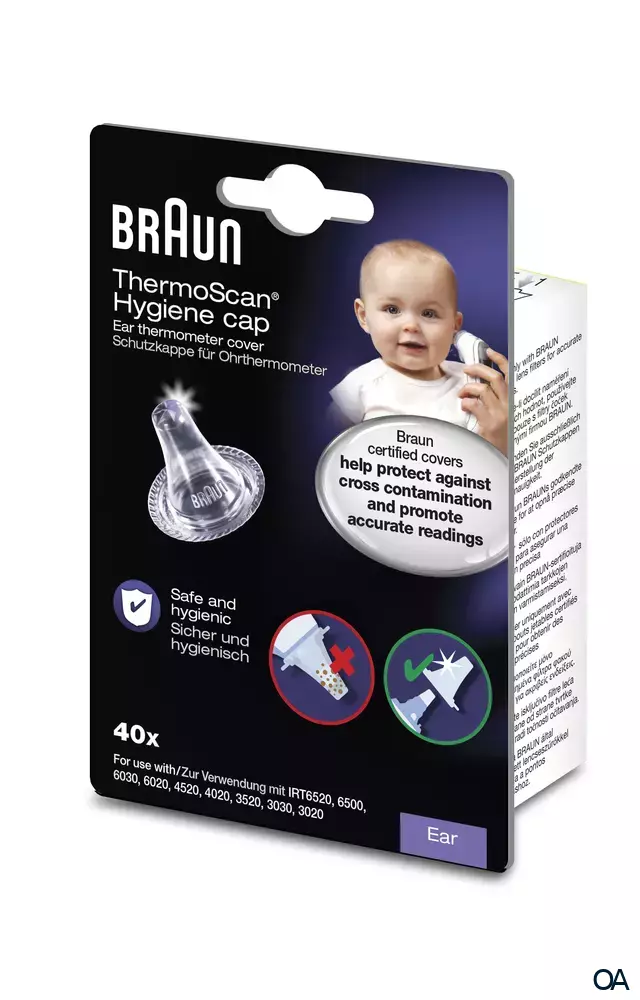 Braun Thermoscan Schutzkappen für Ohr-Fieberthermometer