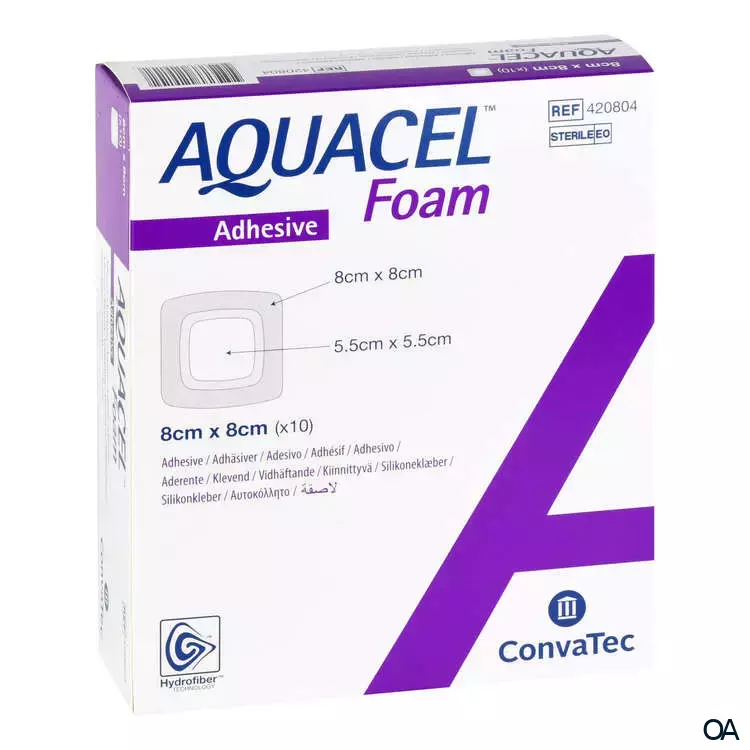 ConvaTec Aquacel ® Foam adhäsiv steriler Schaumverband 8 x 8 cm