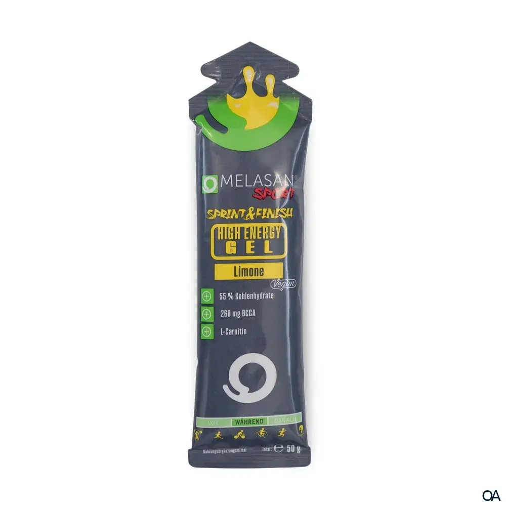 Melasan Sport High Energy Gel Limone Sachets 50 g Melasan Sport High Energy Gel Limone Sachets 50 g