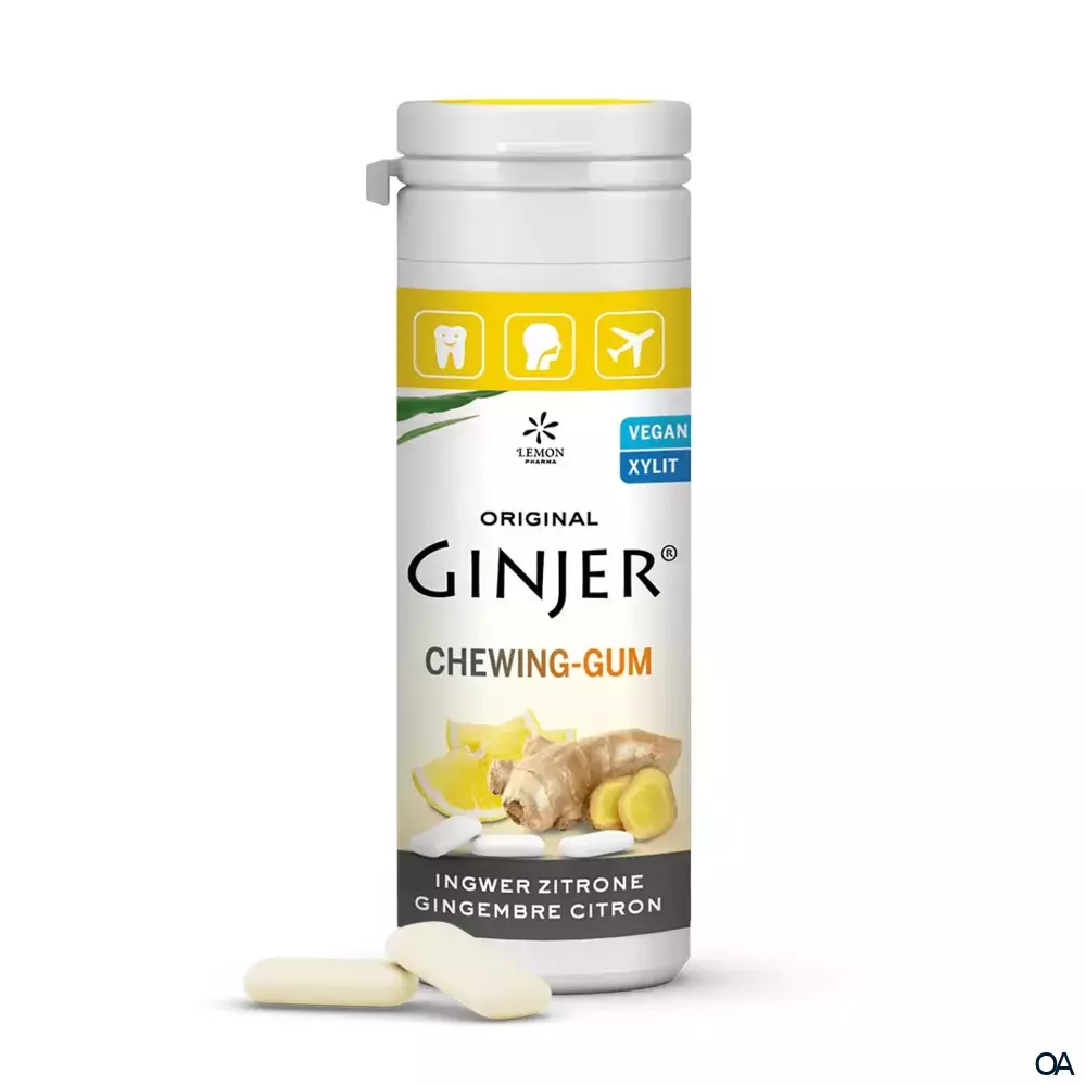 Lemon Pharma Ginjer® Ingwerkaugummi - Zitrone