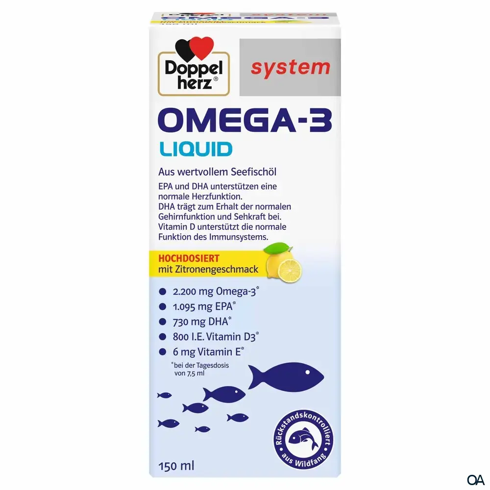 Doppelherz system Omega-3 Liquid Flüssigkeit - Zitrone