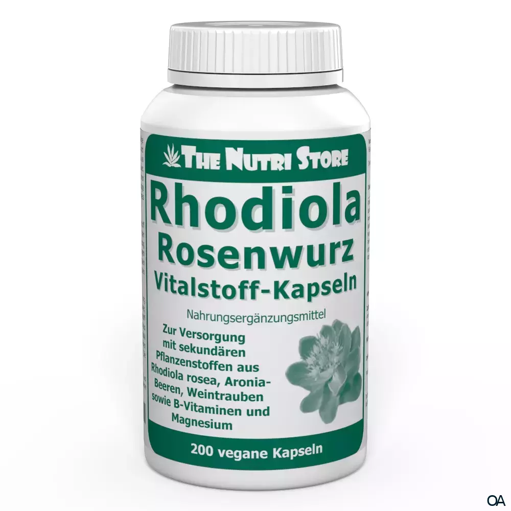 The Nutri Store Rhodiola Rosenwurz Vitalstoff Kapseln