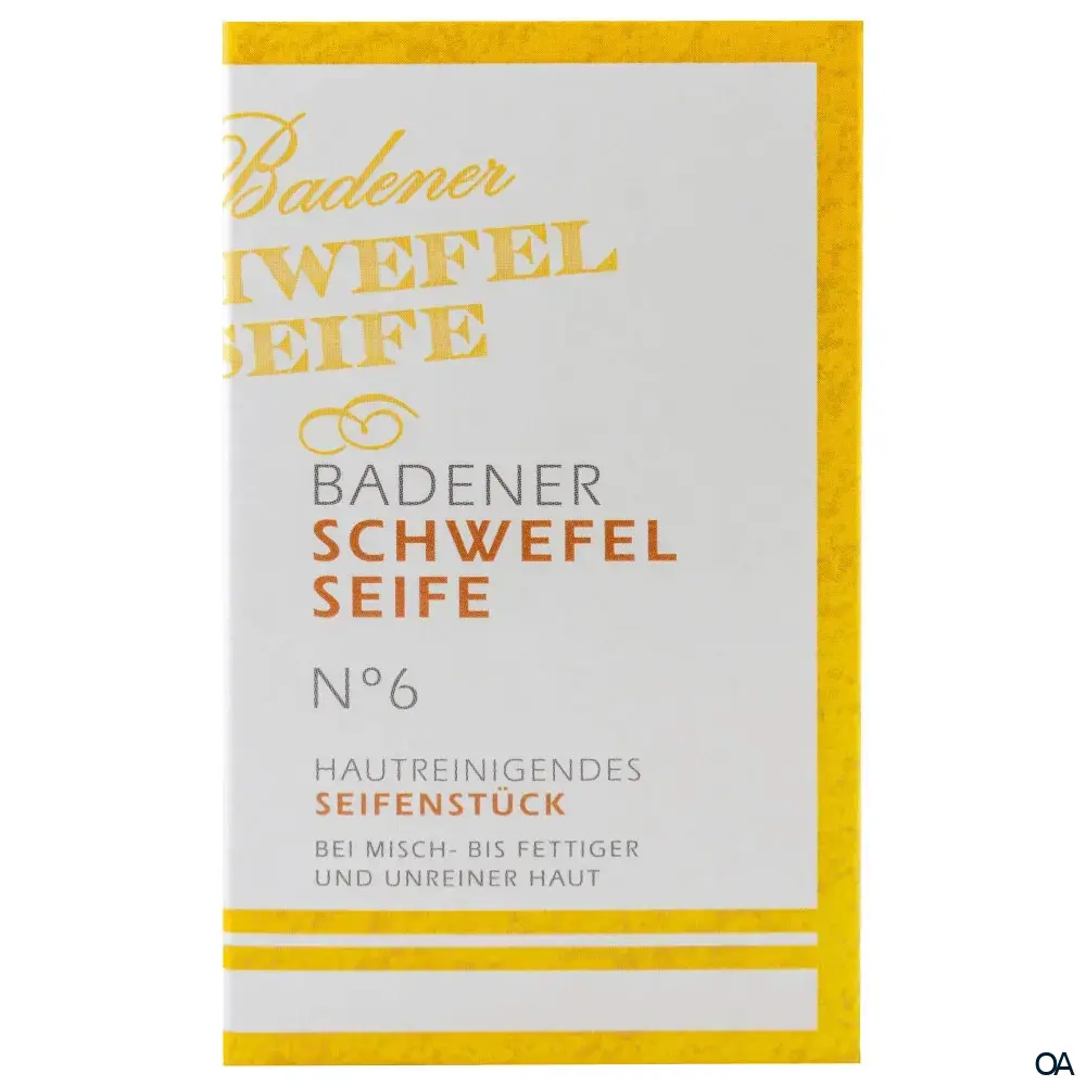 Badener Schwefelseife No. 6 - Hautreinigendes Seifenstück