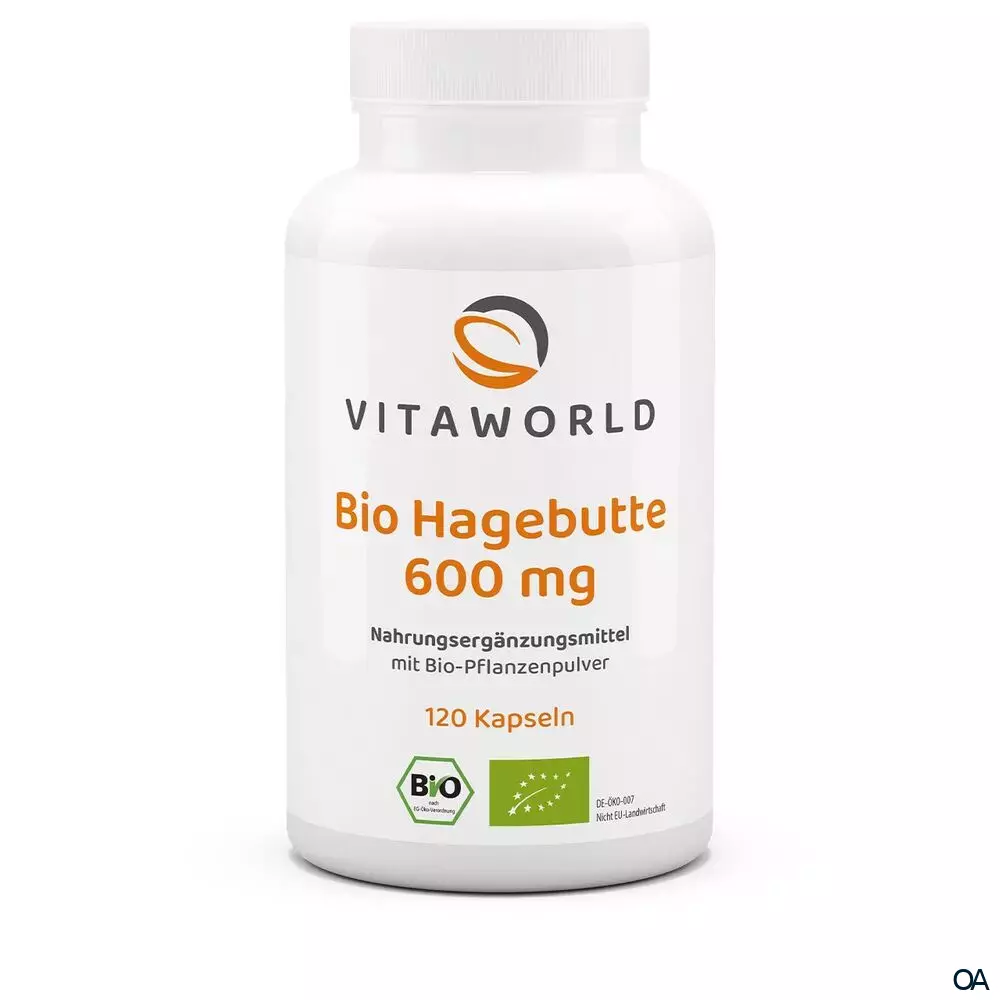 Vitaworld Bio Hagebutte 600 mg Kapseln