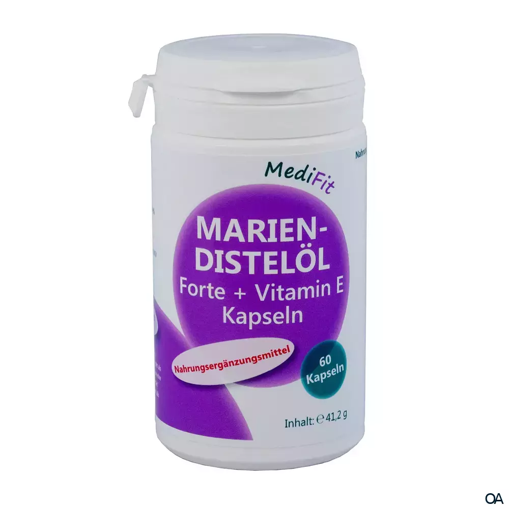 Mariendistelöl 500mg Forte + Vitamin E Kapseln