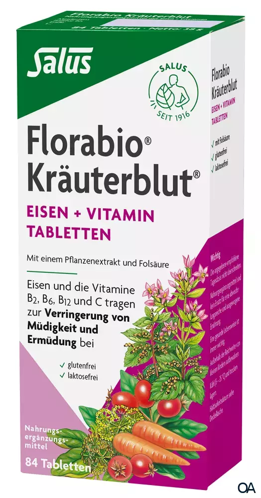 Salus Florabio® Kräuterblut® Eisen + Vitamin Tabletten