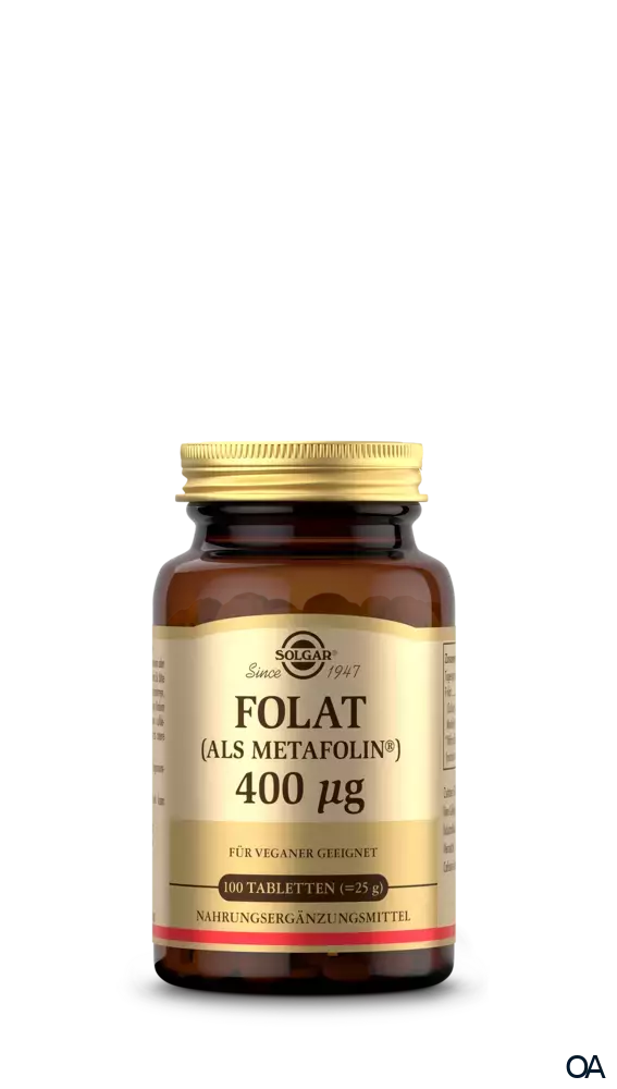 Solgar® Folat (als Metafolin® ) 400 mcg Tabletten