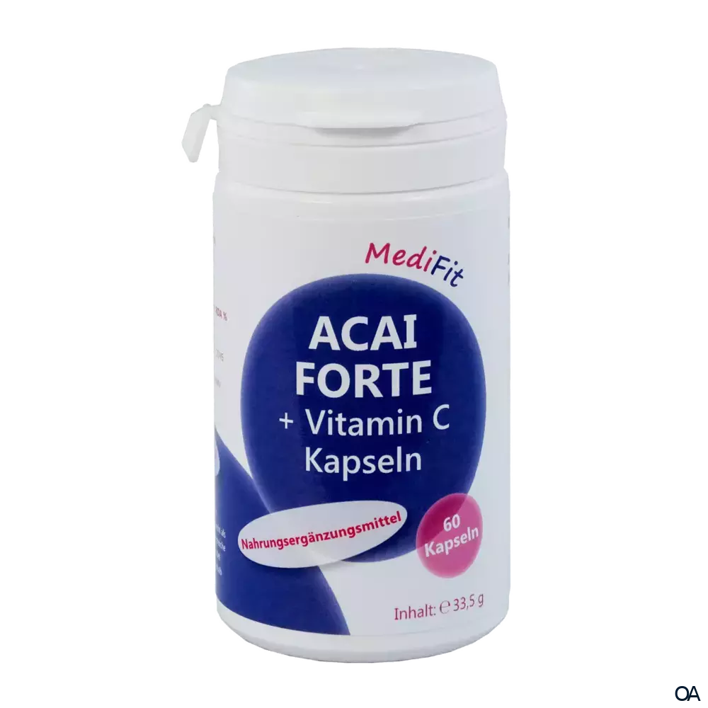 MediFit Acai Forte 400mg + Vitamin C Kapseln