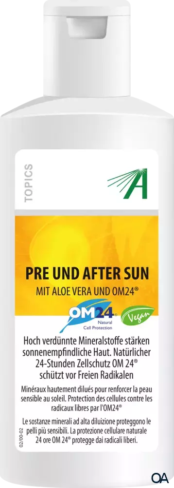 Adler Topics Pre und After Sun mit Aloe Vera und OM24®