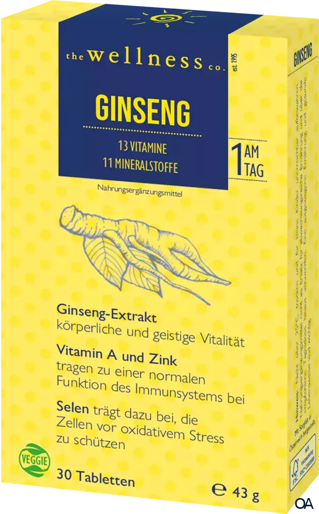 Wellness GINSENG + VITAMINE + MINERALSTOFFE Tabletten