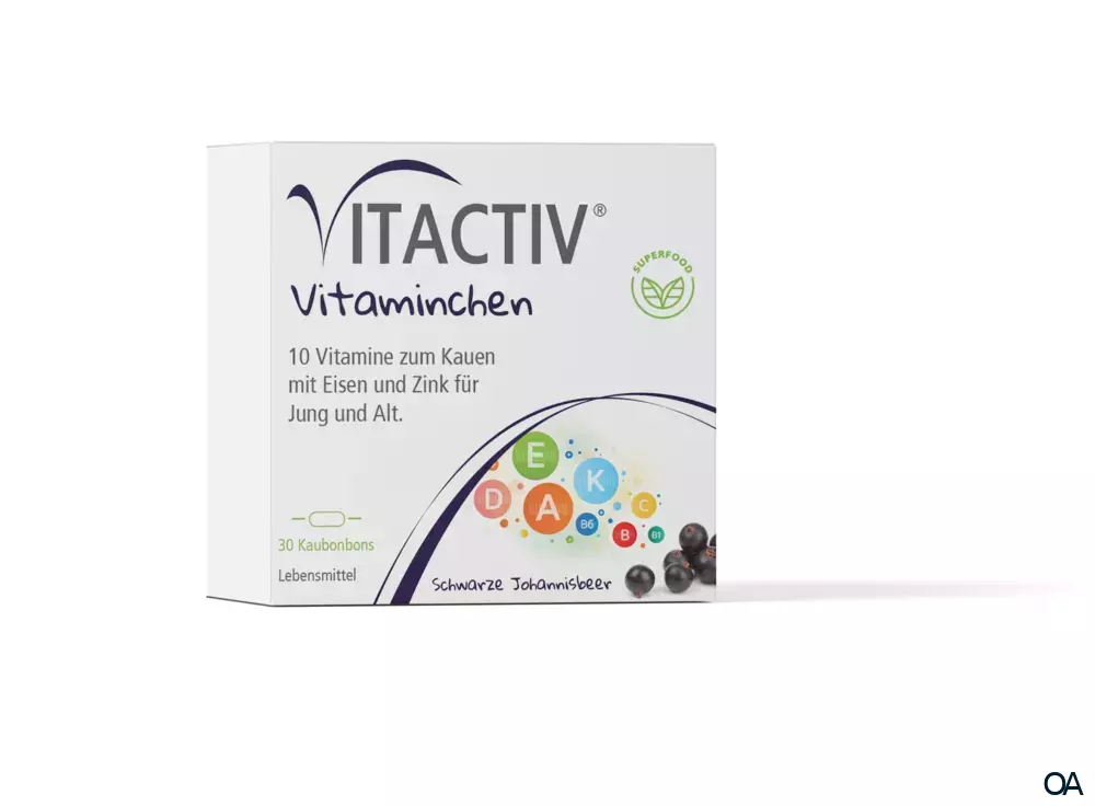 Vitactiv® Vitaminchen Kaubonbons Schwarze Johannisbeere