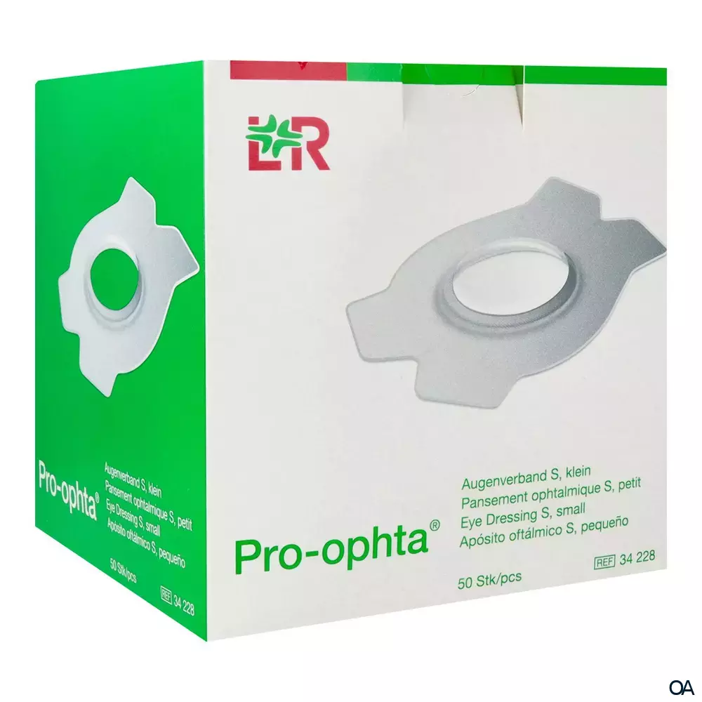 Pro-ophta® Augenverband S - Klein 72 x 100 mm, Ø 46 mm