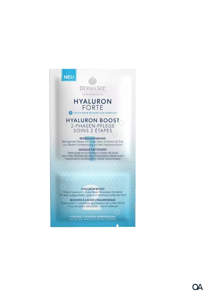 Dermasel HYALURON FORTE Hyaluron Boost 2-Phasen-Pflege Maske