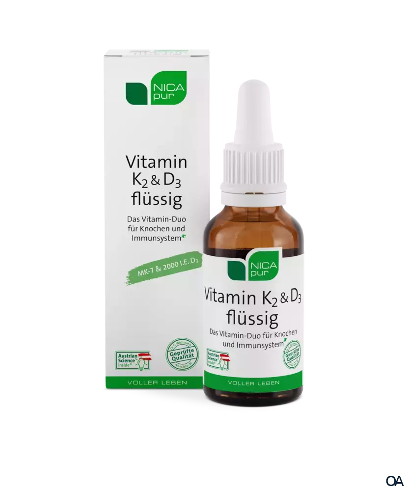 NICApur Vitamin K2 & D3 flüssig Tropfen