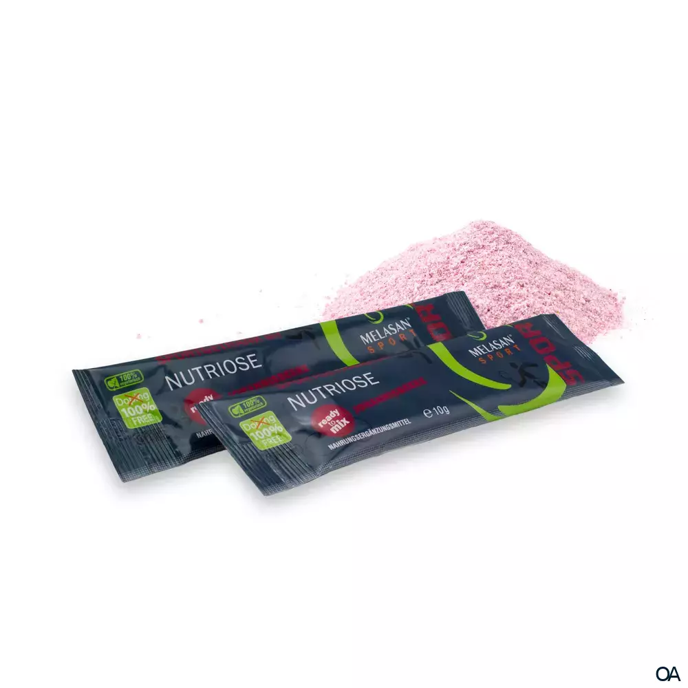 Melasan Sport Sportgetränk mit Nutriose Pulver-Sticks Johannisbeere 10 g