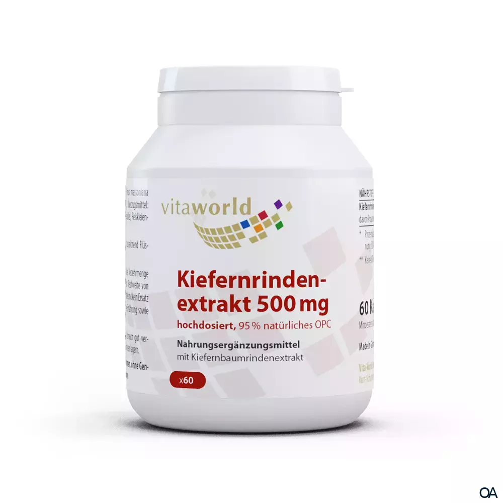 Vitaworld Kiefernrindenextrakt 500 mg Kapseln