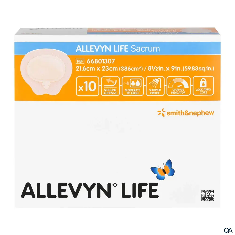 ALLEVYN LIFE Sacrum Silikonschaumverband, steril, 21,6 x 23 cm