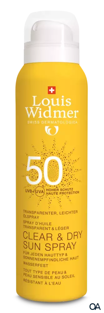 Louis Widmer Clear & Dry Sun Spray 50 - leicht parfümiert