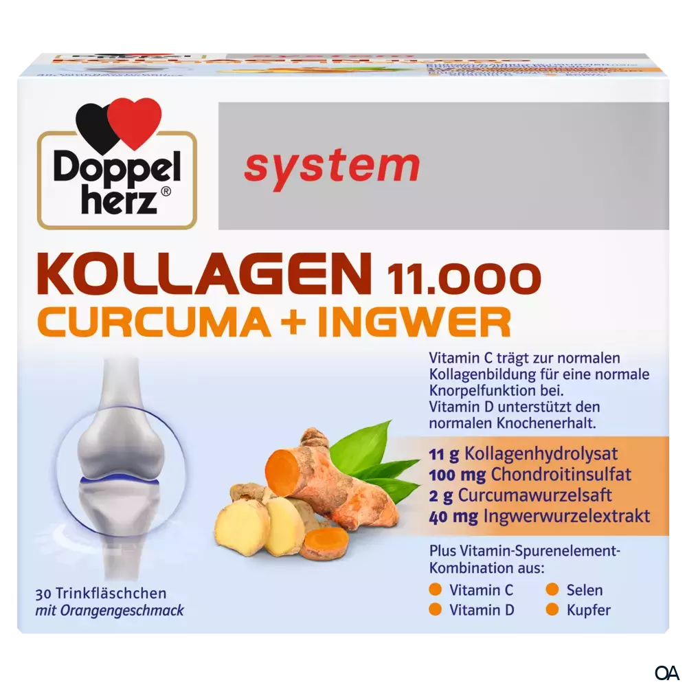 Doppelherz system KOLLAGEN 11.000 CURCUMA + INGWER Trinkfläschchen