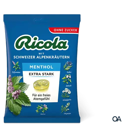 Ricola Menthol Extra Stark Bonbons Zuckerfrei Beutel