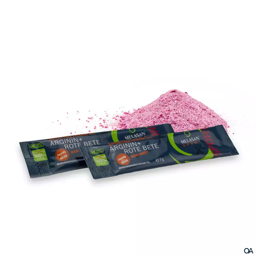 Melasan Sport Sportgetränk mit Arginin + Rote Bete Pulver-Sticks 7 g