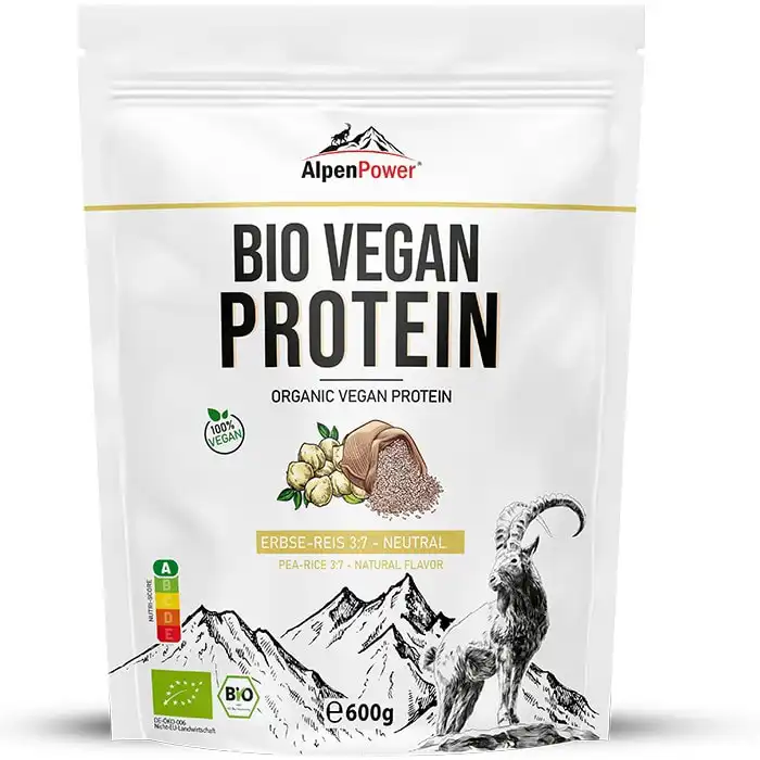 ALPENPOWER® BIO VEGAN PROTEIN 2K ERBSE/REIS NATUR