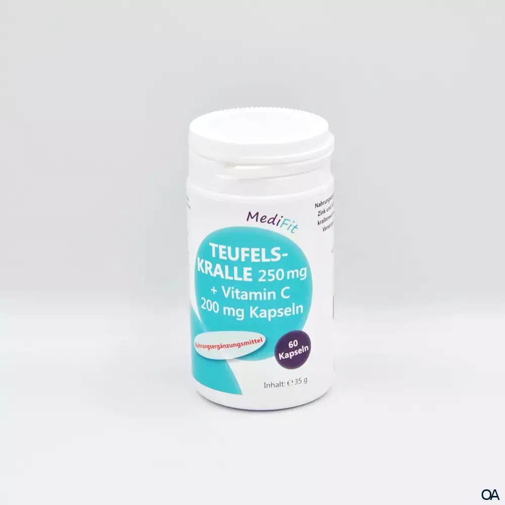 MediFit Teufelskralle 250 mg + Vitamin C 200 mg Kapseln