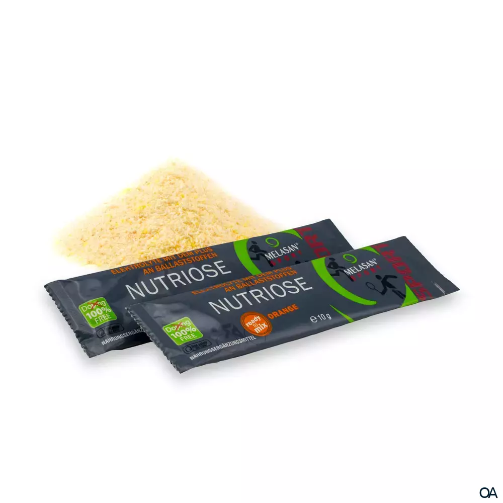 Melasan Sport Sportgetränk mit Nutriose Pulver-Sticks Orange 10 g