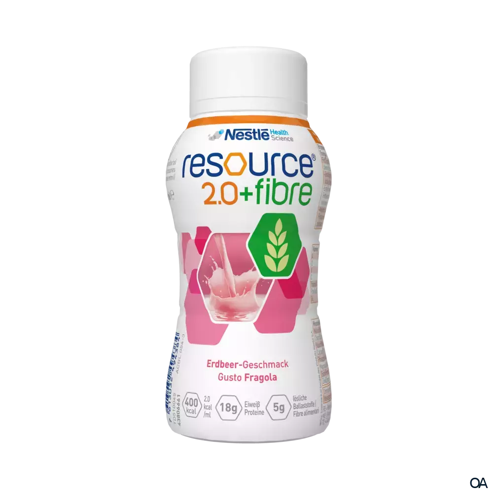 Resource® 2.0 + fibre Erdbeere 4x200ml