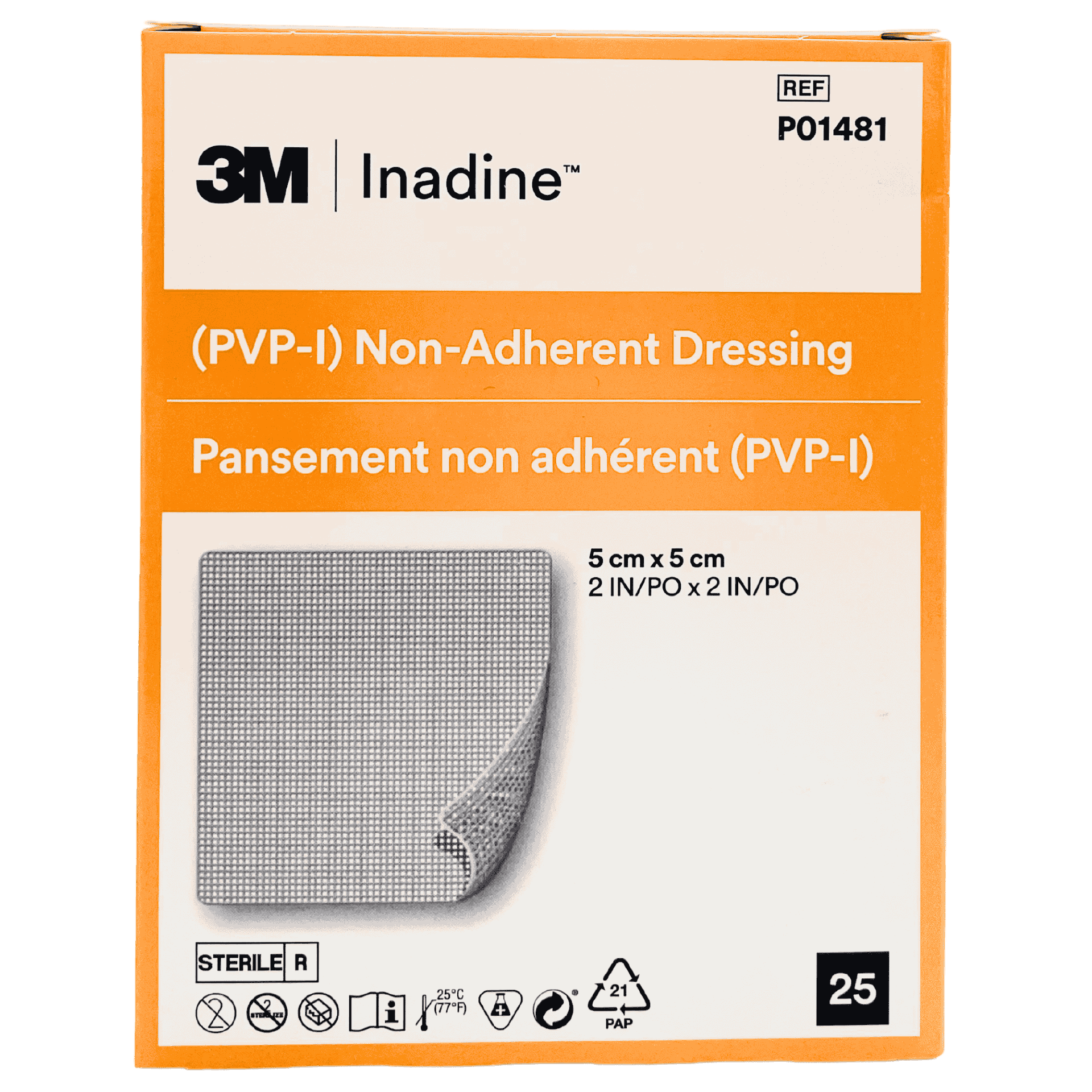3M™ INADINE™ PVP-Iod Wundauflage 5 x 5 cm