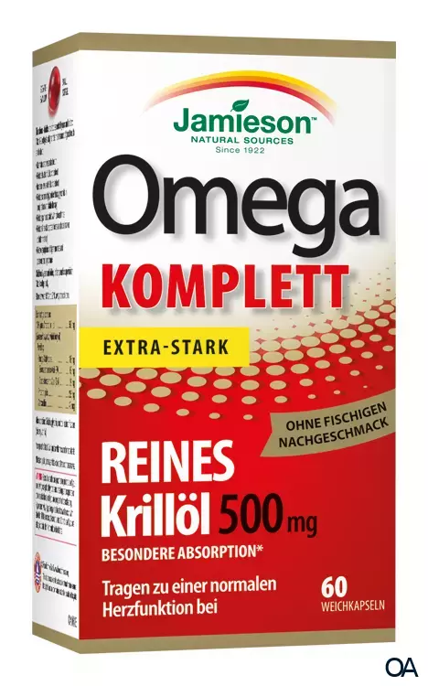 Jamieson Omega Komplett Reines Krillöl 500 mg Kapseln