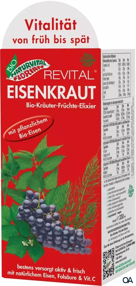 Bio Naturvital Florian Revital Eisenkraut Kräuter-Früchte-Elixier