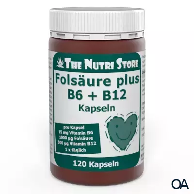 The Nutri Store Folsäure plus B12 + B6 Kapseln