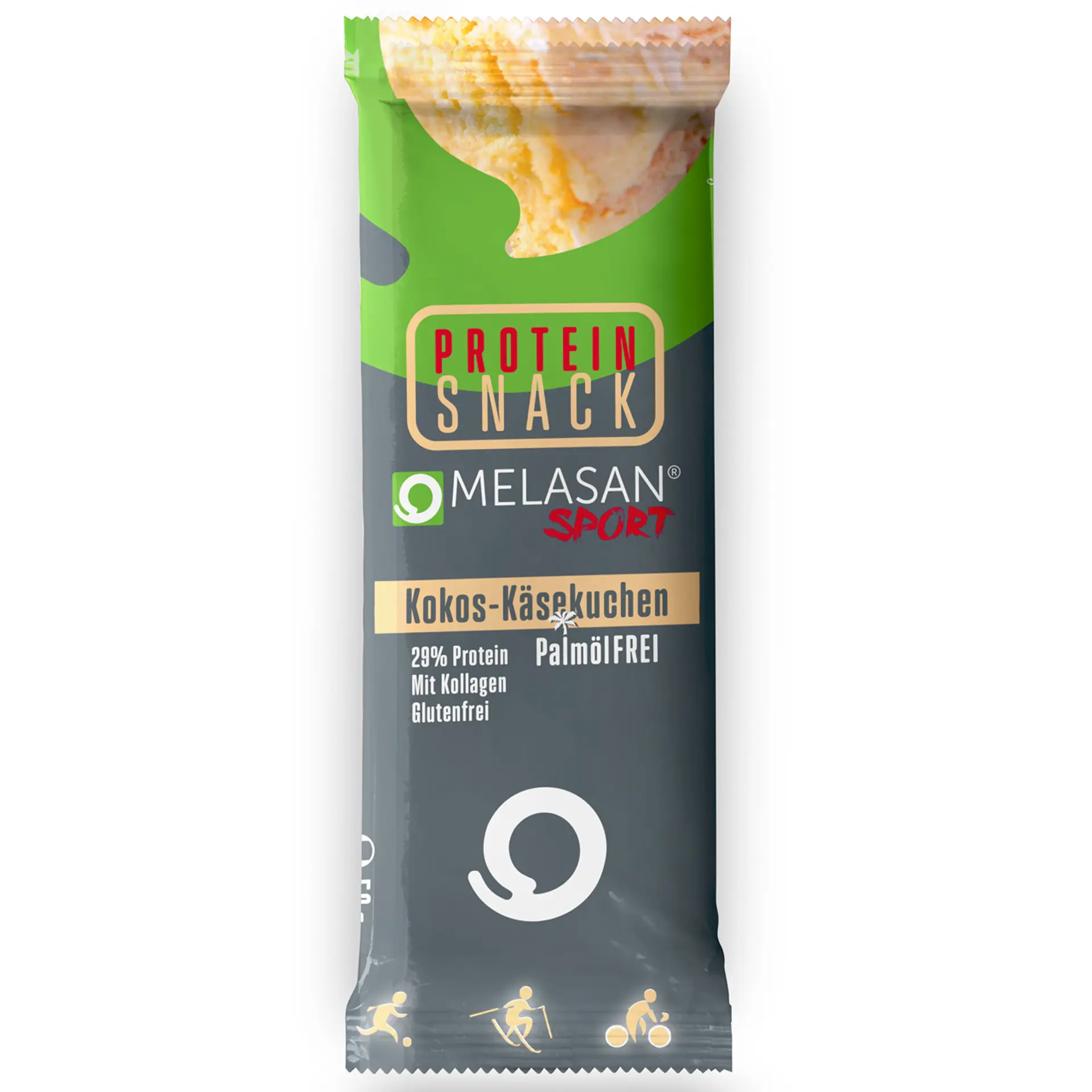 MELASAN Sport Protein Snack Kokos-Käsekuchen
