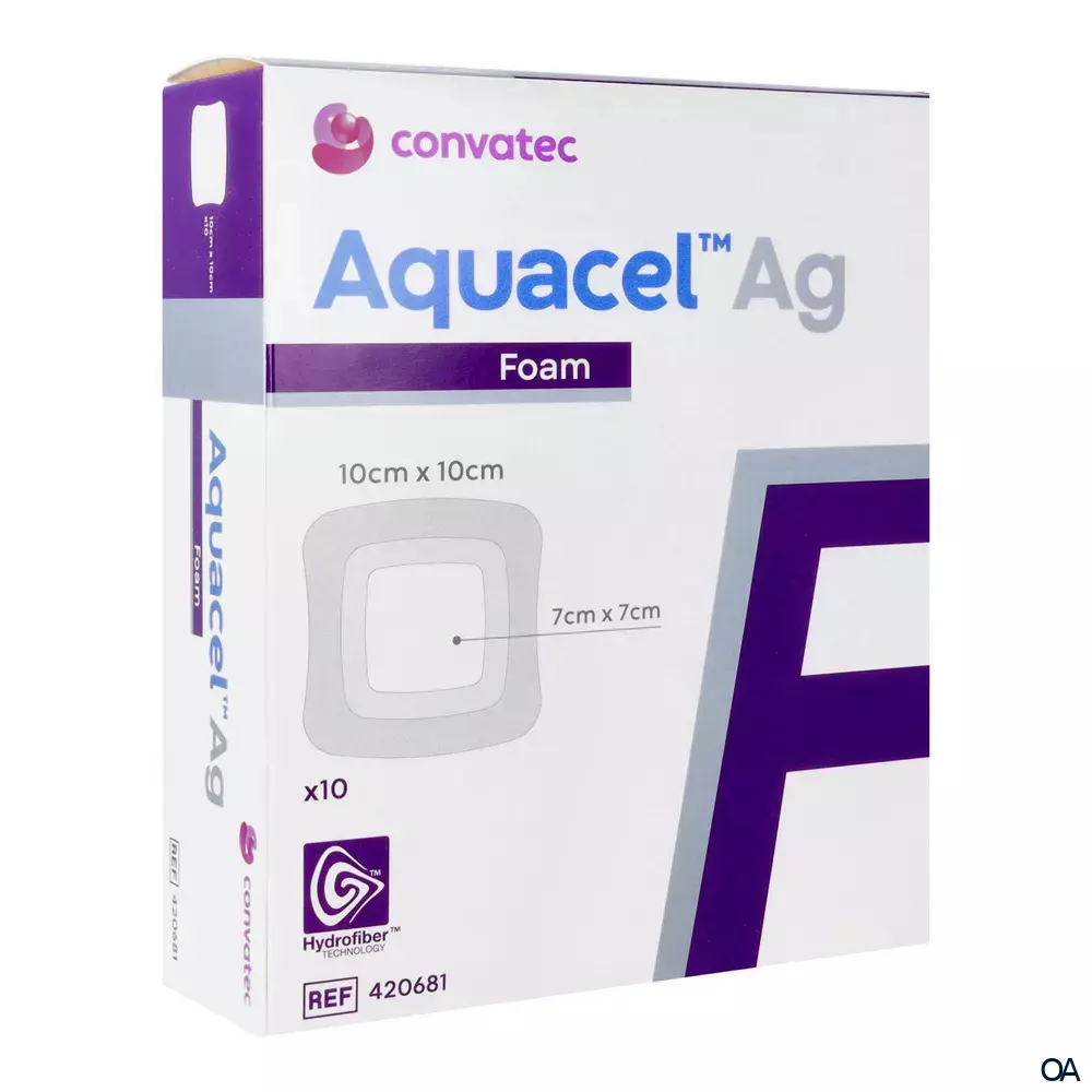 ConvaTec Aquacel® Ag Foam adhäsiv Schaumverband steril 10 x 10 cm