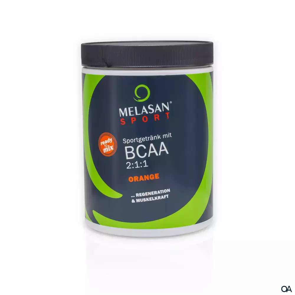 Melasan Sport Sportgetränk mit BCAA 2:1:1 Pulver Orange