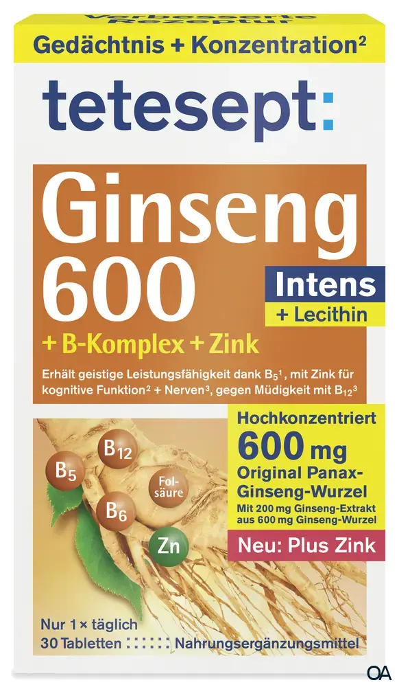 tetesept Ginseng 600 Intens Tabletten