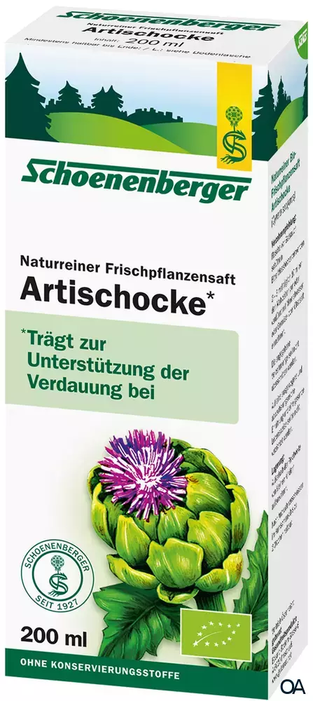 Schoenenberger Artischocke Naturreiner Frischpflanzensaft (BIO)