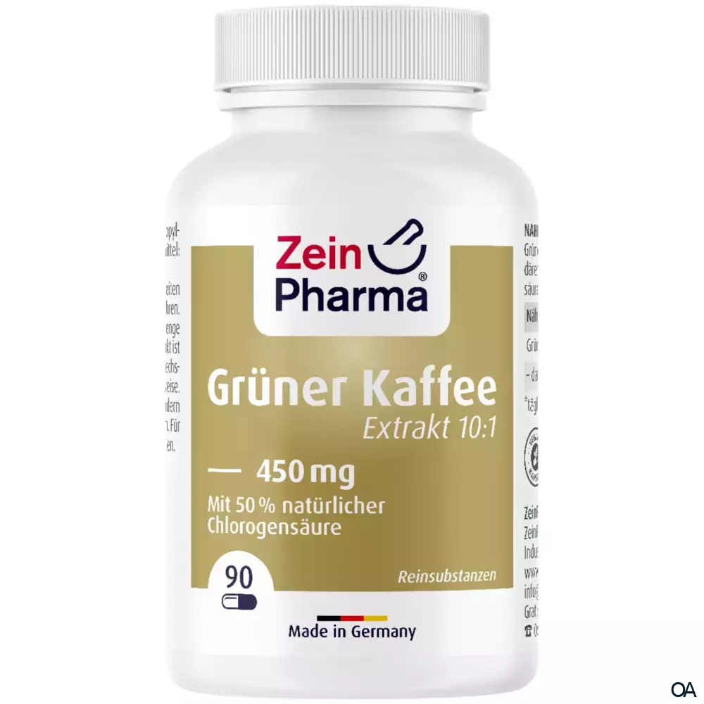 ZeinPharma Grüner Kaffee Extrakt 450 mg Kapseln