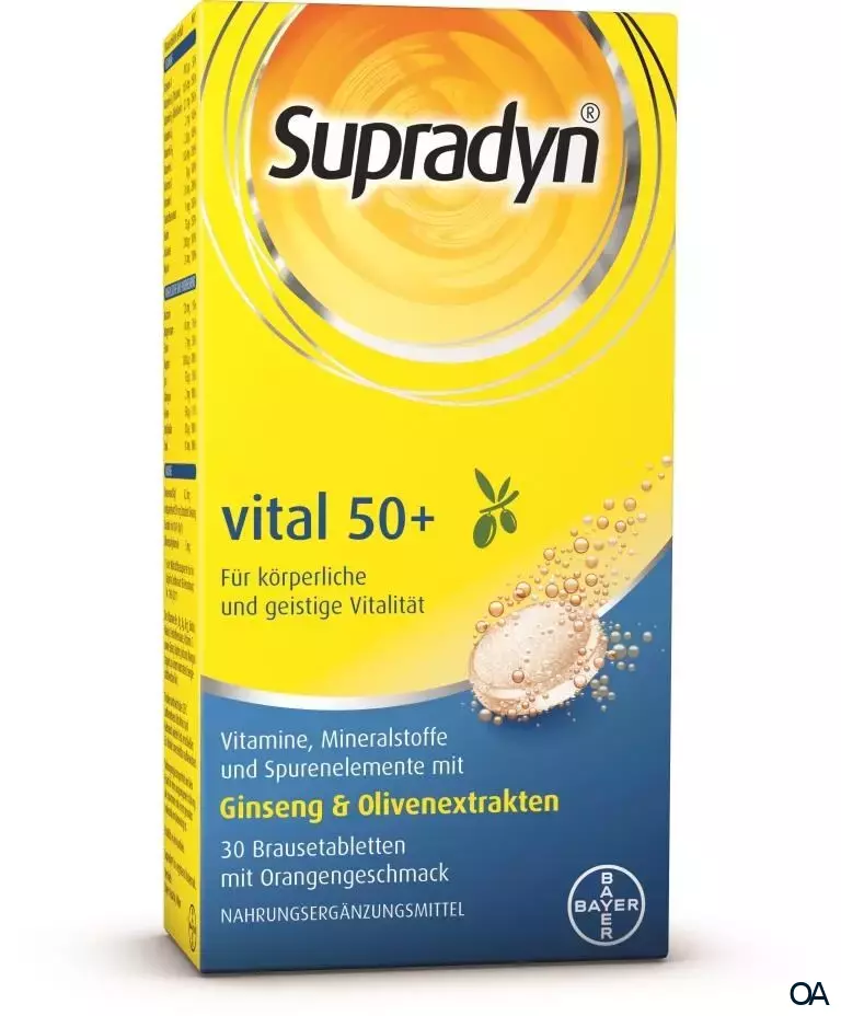 Supradyn® vital 50+ Brausetabletten mit Ginseng- & Olivenextrakten