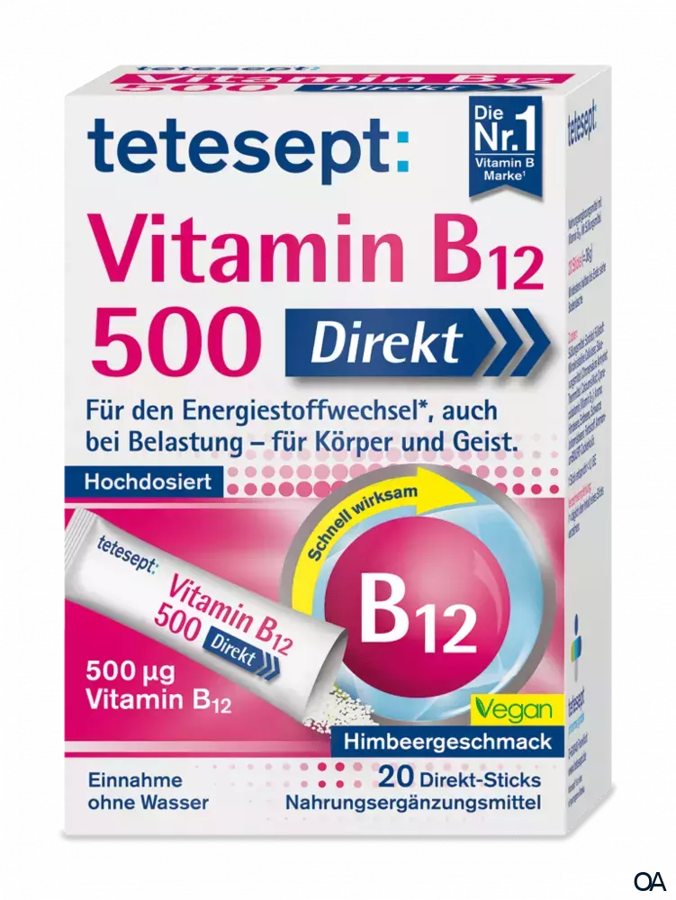 tetesept Vitamin B12 500 Direkt Sticks