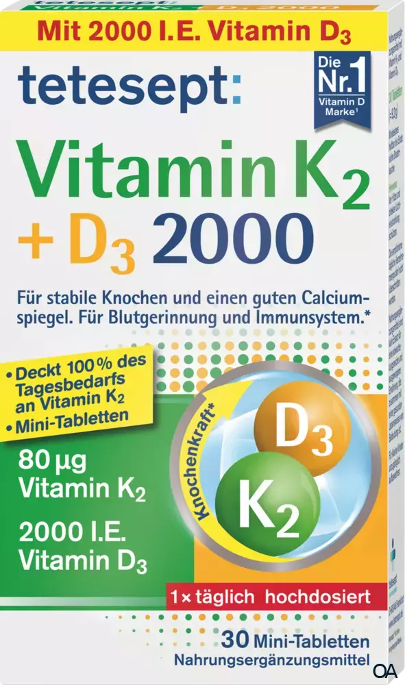 tetesept Vitamin K2 + D3 2000 Tabletten