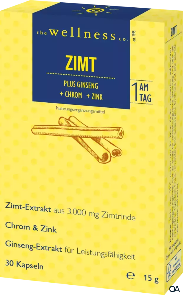 Wellness ZIMT + GINSENG + CHROM + ZINK Kapseln