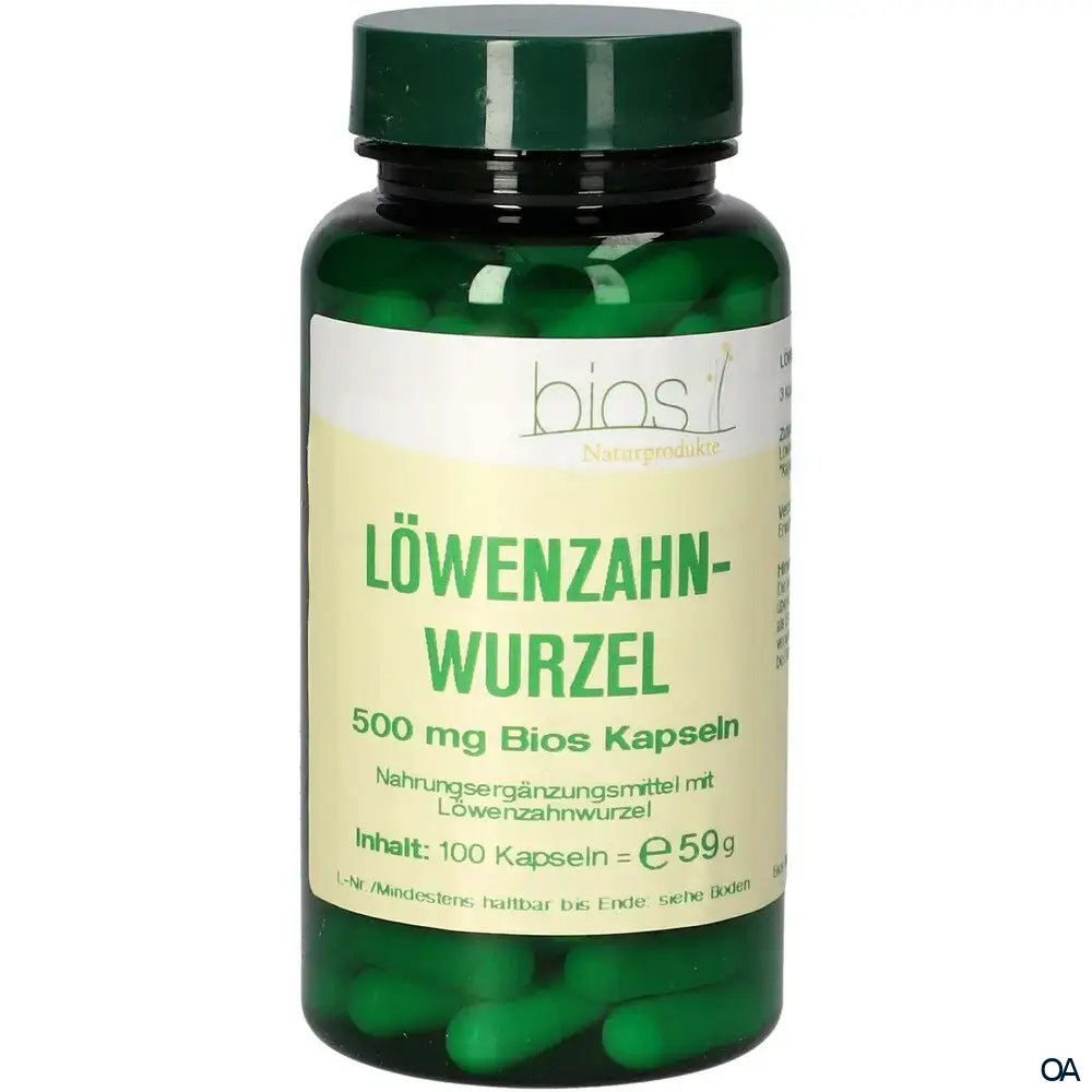 Bios Löwenzahnwurzel 500 mg Kapseln