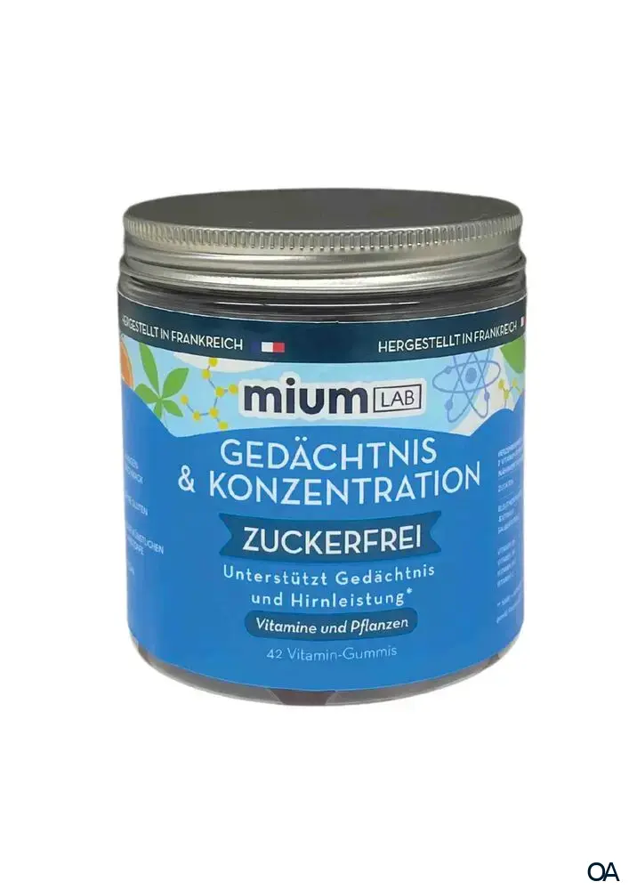 MIUM-LAB Gedächtnis & Konzentration Vitamin-Gummis