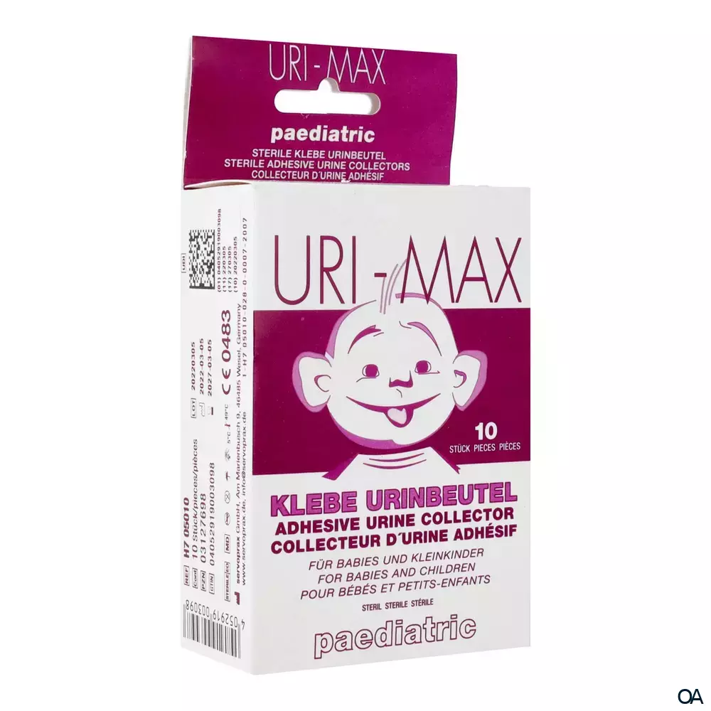 URI-MAX Klebe Urinbeutel für Babies und Kleinkinder steril