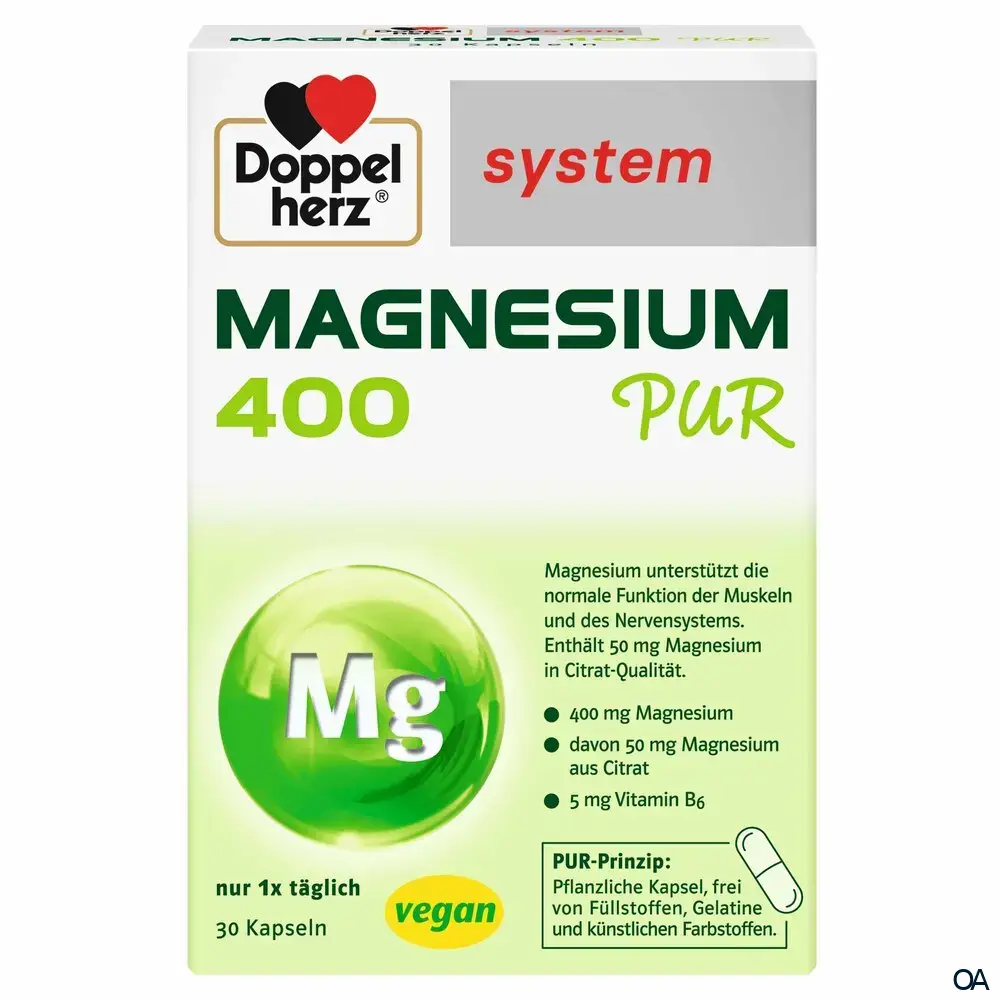 Doppelherz system Magnesium 400 Pur Kapseln
