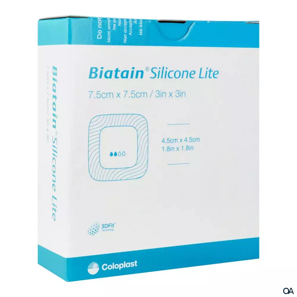 Biatain® Silicone Lite Schaumverband steril, 7,5 x 7,5 cm