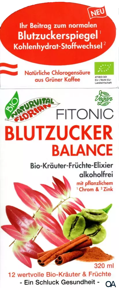 Bio Naturvital Florian Fitonic Blutzucker Balance Bio-Kräuter-Früchte-Elixier